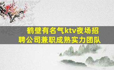 鹤壁有名气ktv夜场招聘公司兼职成熟实力团队